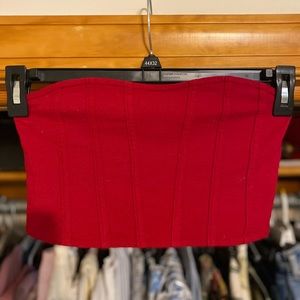 Red cropped top size 4